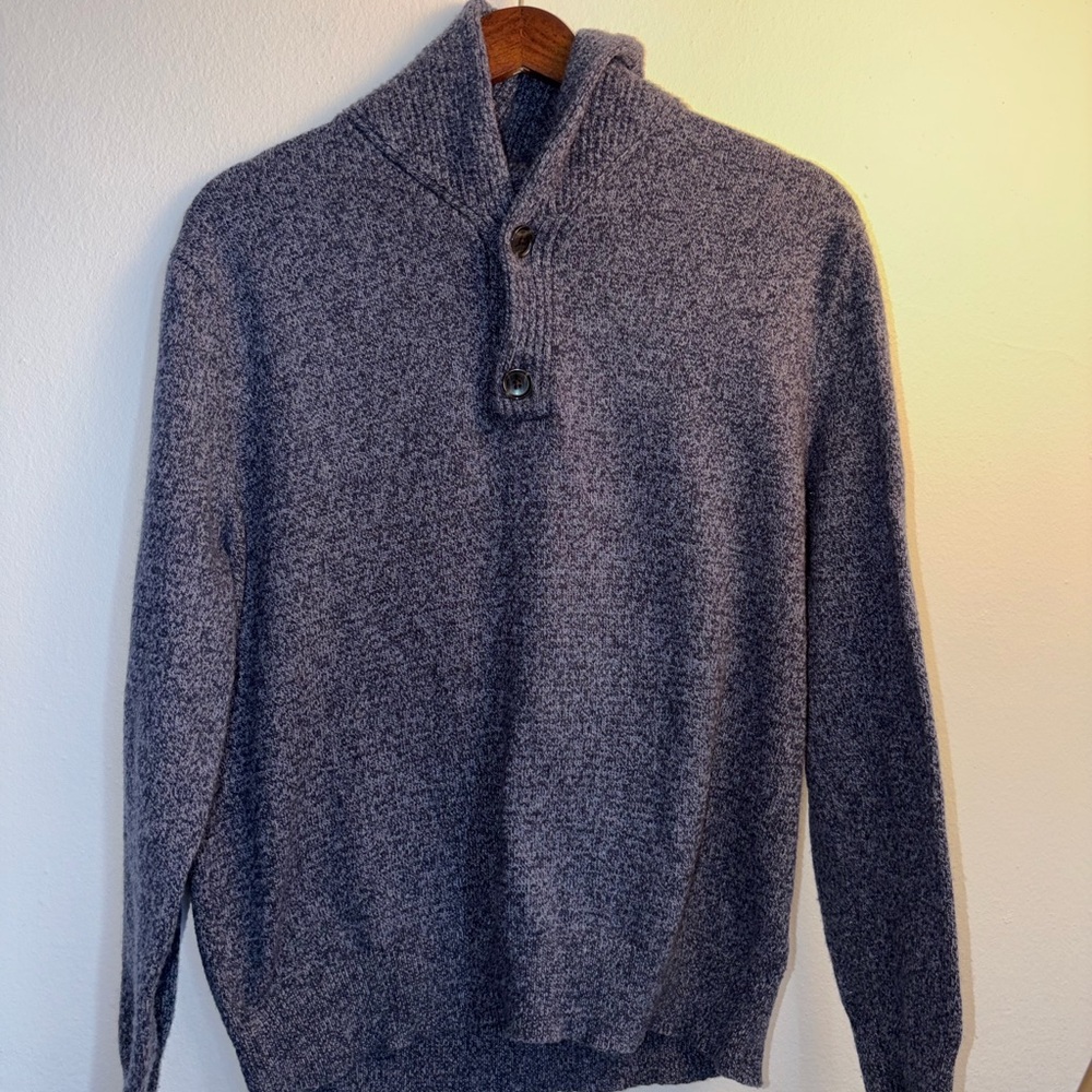 J. Crew Men's Heather Gray Turtleneck Sweater